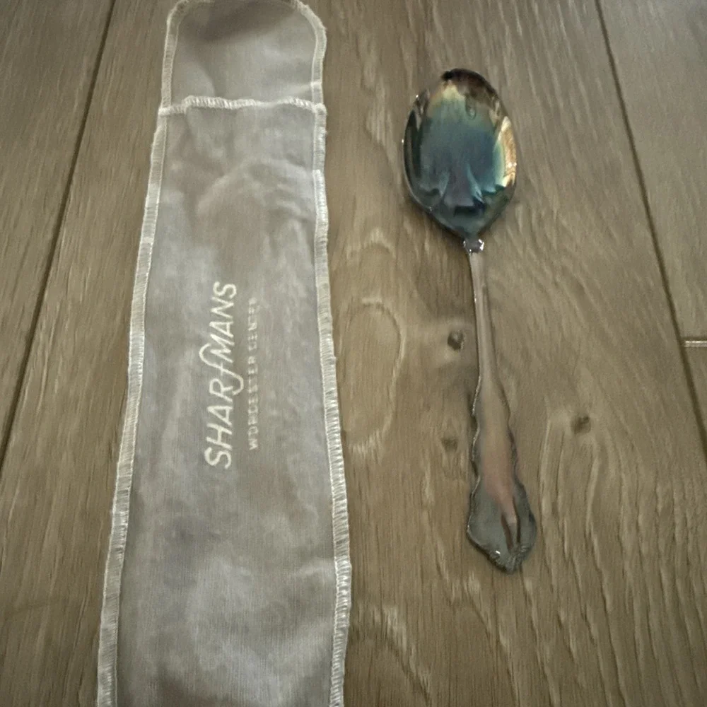 DRESDEN ROSE - Reed & Barton 1953 Silverplate Sugar‎ Spoon NEW w/cloth Bag